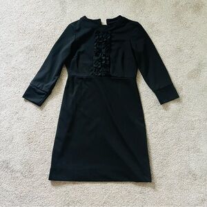 Zara Baroque Black Mini Dress with 3/4 Sleeves